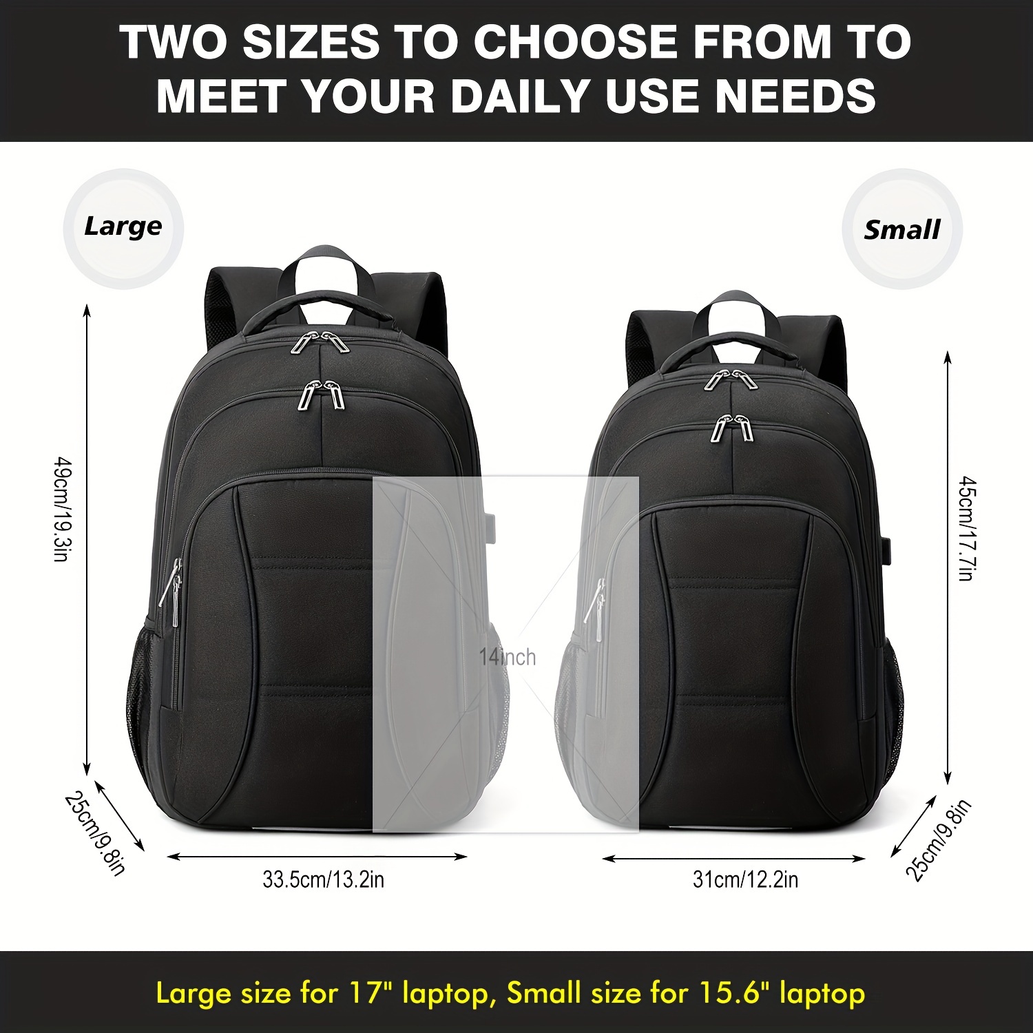 Mochila para mujeres y hombres, mochila grande para estudiantes, mochila  escolar de 15.6 pulgadas, bolsa para laptop, bolsa de viaje casual, mochila