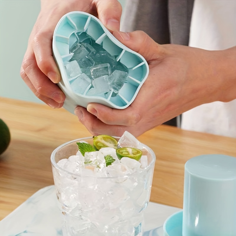 Crystal Clear Ice Cube Maker Tray - Eight 2 Squares Ice Cube Mold