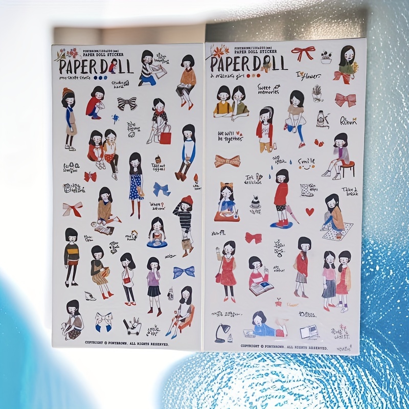 Cartoon Characters And Paper Stickers Ins Hand Account Material