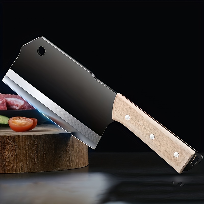 All-steel Kitchen Knife Home Chopping Dual-purpose Knife Kitchen Ultra-fast  Sharp Bone-chopping Knife Chef Special Cutting Vegetable Slicing Knife for