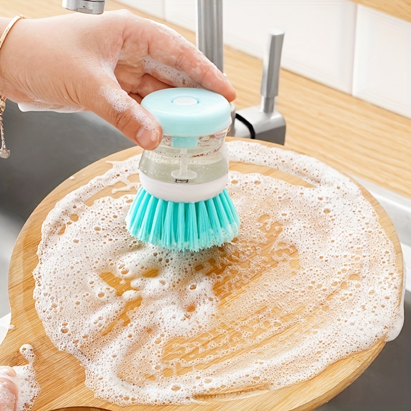 1pc Kitchen Hydraulic Pot Scrubber Non-stick Oil Dishwashing Brush