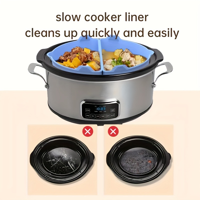 Leakproof Silicone Slow Cooker Liners Reusable And Easy To - Temu