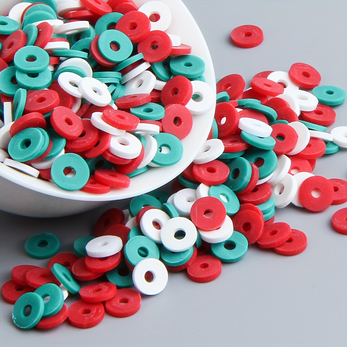 Christmas Color Series Polymer Clay Bulk Beads For Jewelry - Temu