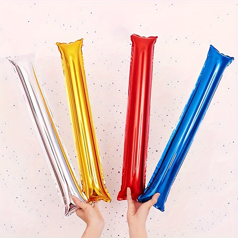 8pcs Pvc inflatable rod clapper stick cheerleading stick cheering sticks  blow up thunderstick party cheer inflatable toys for kids Party Noise  Sticks