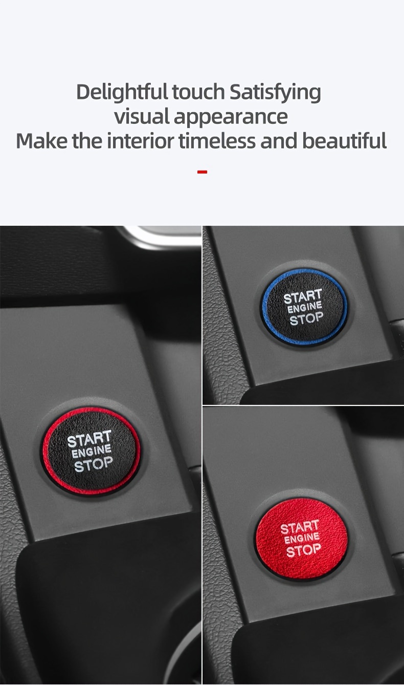 Made Alcantara A4 B8 B9 A5 A6 4f A7 C7 Q3 Q5 S3 Car Engine Start Stop  Button Sticker Trim Decoration Interior Accessories, Shop Limited-time  Deals