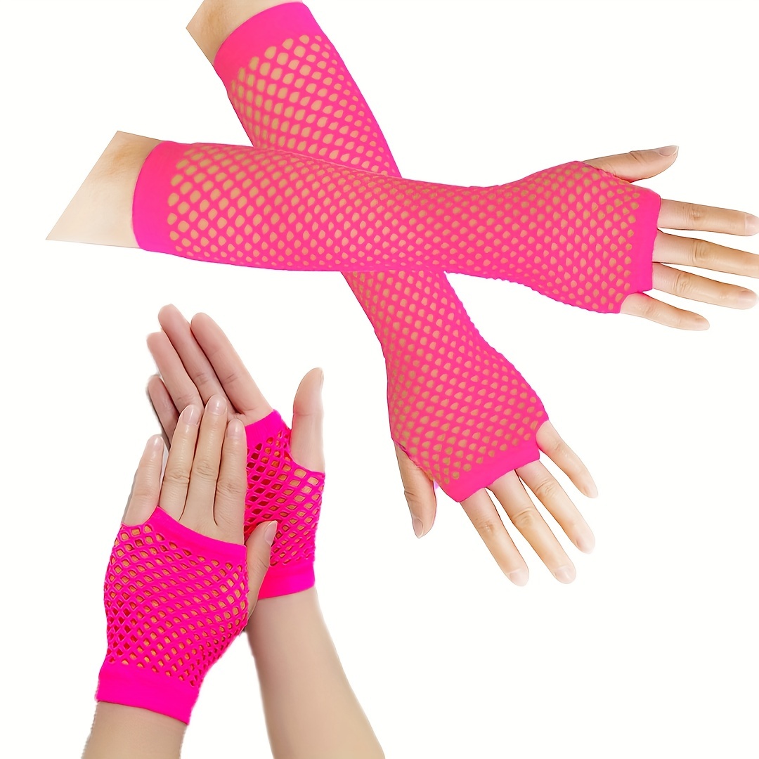Elegant Trendy Long Fishnet Gloves Women Girls Party Decors - Temu
