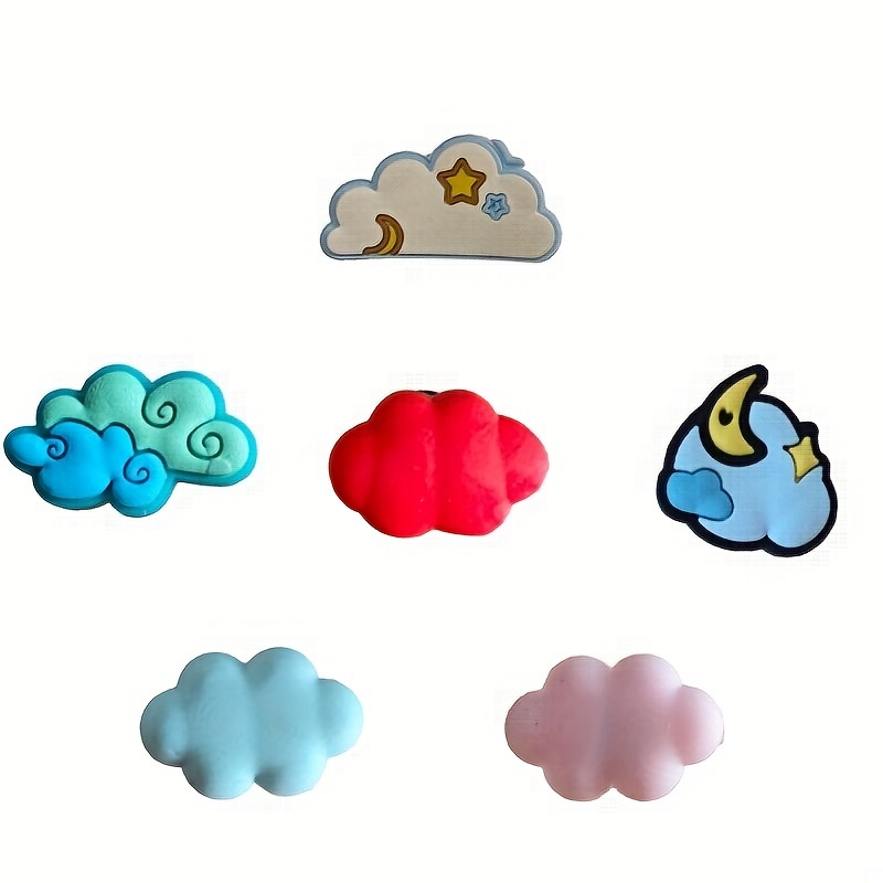 Colorful Cloud Pattern Shoe Charms Bubble Slides Temu Portugal