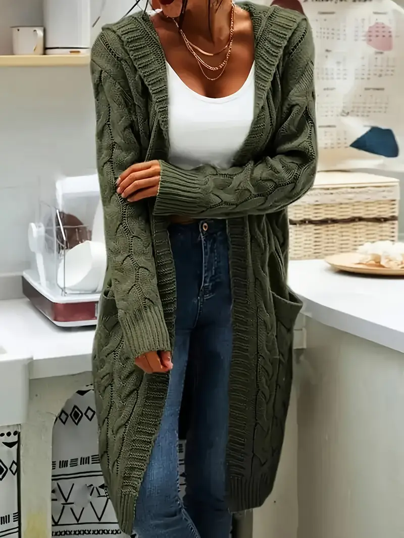womens casual cardigan front long sleeve solid color sweater with pockets cozy fall winter layering essential for jeans dresses sweater cardigan autumn wardrobe stylish textured knitwear wear details 47