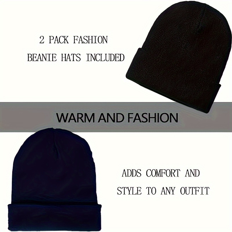 Skull Cap Beanie for Men and Women [2 Pack]