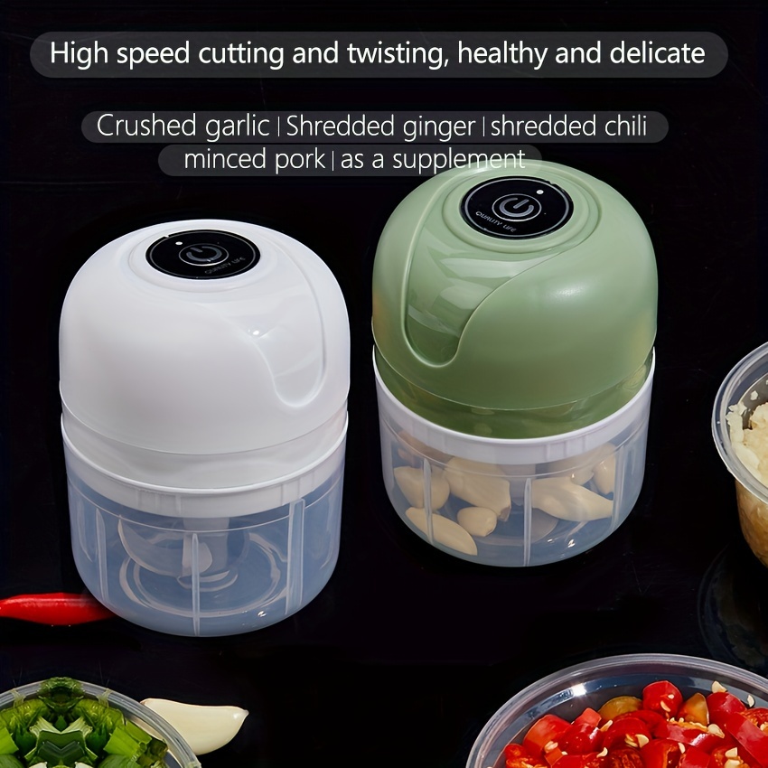 Fast & Easy Food Processor for Garlic Chili Ginger Onion Mini Chopper  Vegetable Cutter Electric Chopper Food Chopper Processor
