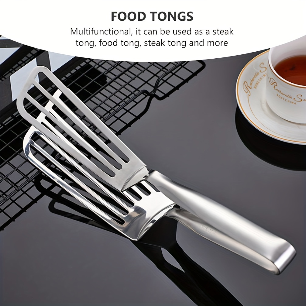 Stainless Steel Multifunctional Cooking Tongs Kitchen Cooking Tongs 3-in-1  Steak Tongs Double-sided Spatula Food Flipping Spatula Tongs Steak Fish  Bread Pancake Spatula Heat Resistant For Cooking Barbecue Frying - Temu