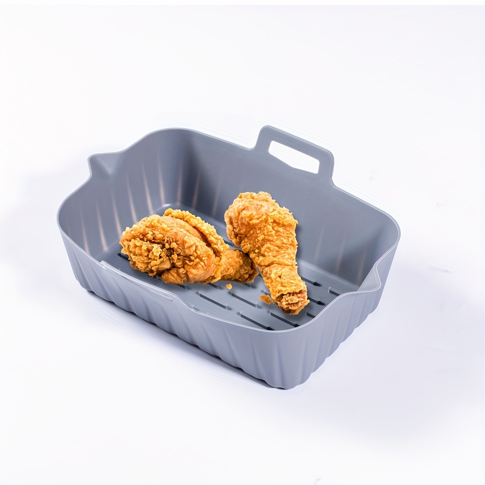 1/2Pcs Air Fryer Silicone Pot with Handle Reusable Air Fryer Liner