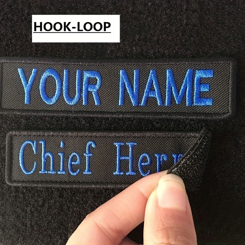 2 Pieces of The Custom Personalized Embroidered Name Patches Hook  Fastener,Uniform,Work Shirt,Hat Morale Name Patch, Size is 4X1