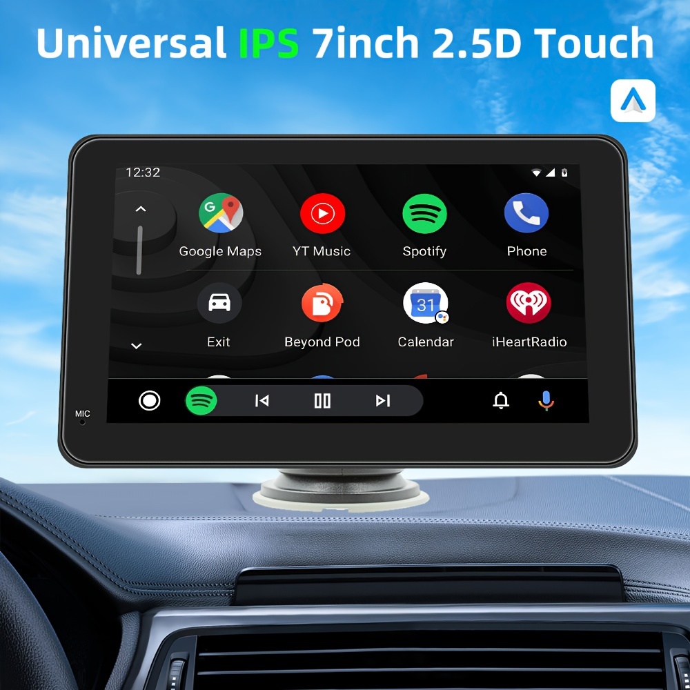 10 Inch Wireless Portable Apple Carplay Screen for Car Plug in.4k Dash Cam  with Android Auto. Portable Car Stereo. Car Play Box Dash Mount,Driveplay