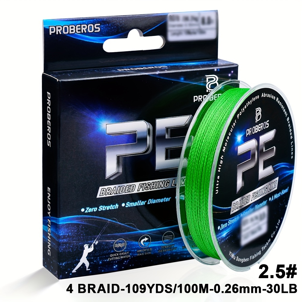 Super Strength 30lb Braided Fishing Line - Abrasion Resistant Pe 100m