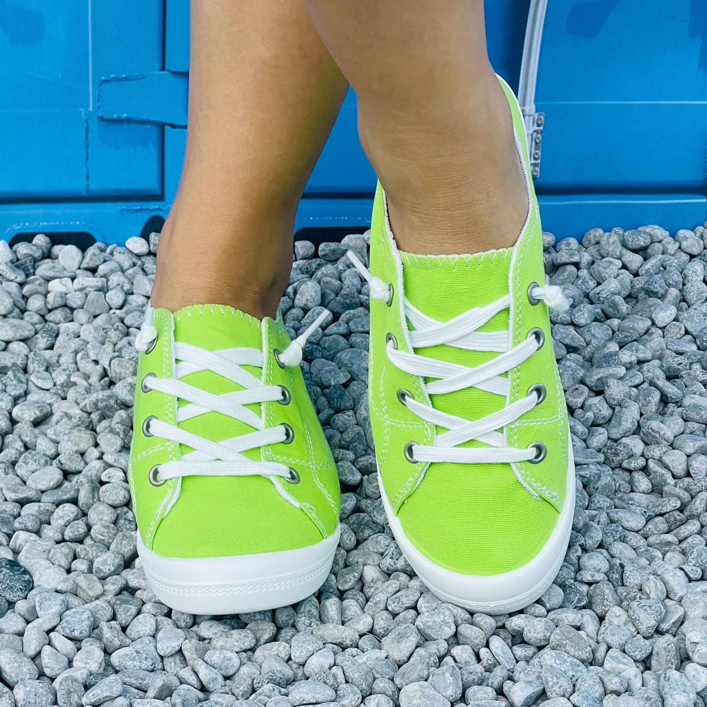 Lime green sale canvas shoes