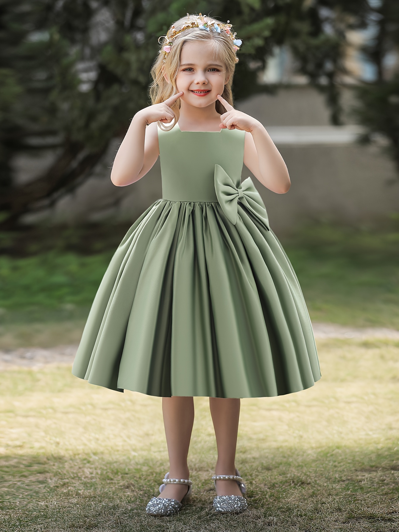 Flower girl dresses outlet olive green