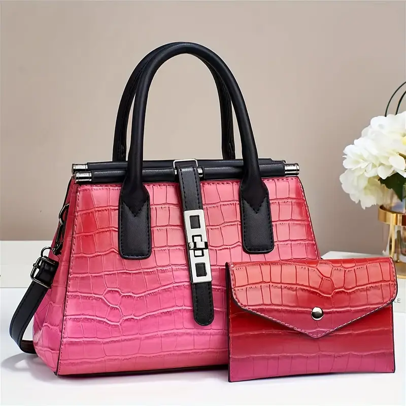 fashion top handle satchel bag trendy crossbody bag womens casual handbag shoulder bag purse details 0