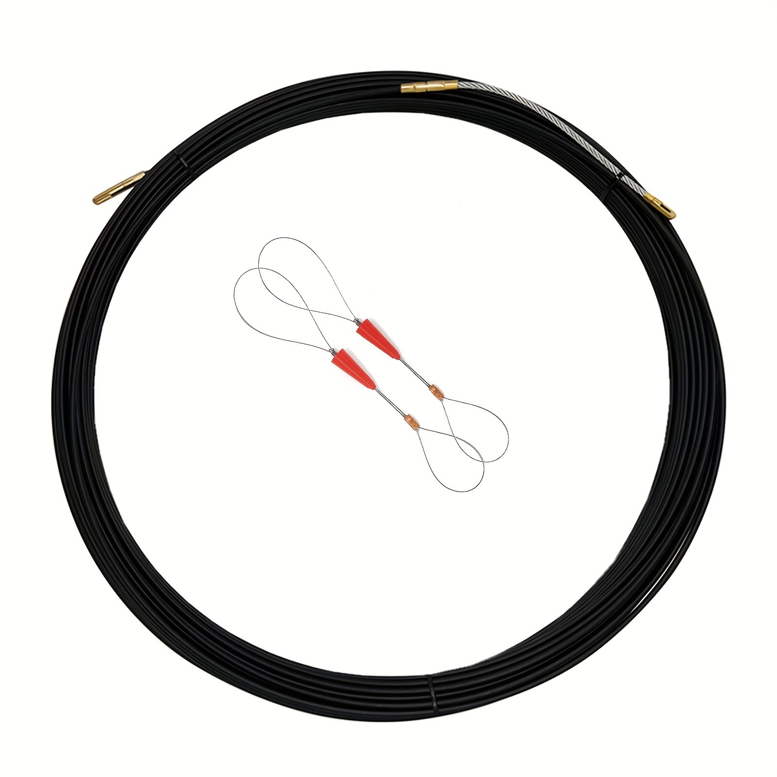 Fiberglass Fish Tape Rod Cable Puller Wiring Reel Conduit - Temu