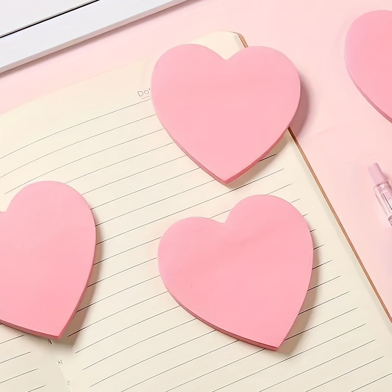 Heart Shaped Sticky Notes 50 Sheets, Self-adhesive Sticky Notes for Students