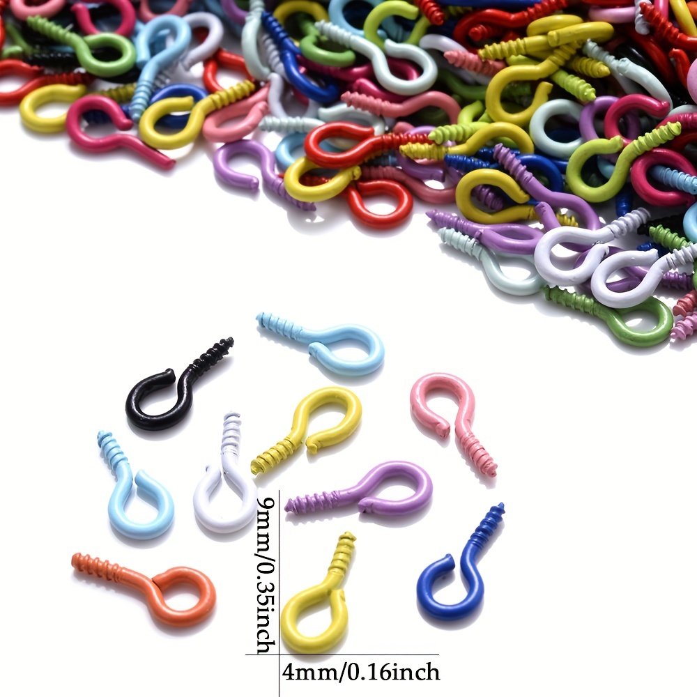 100pcs/lot Mini Eye Screw Hooks Eyelet Clasps Pendant Hook Jewelry