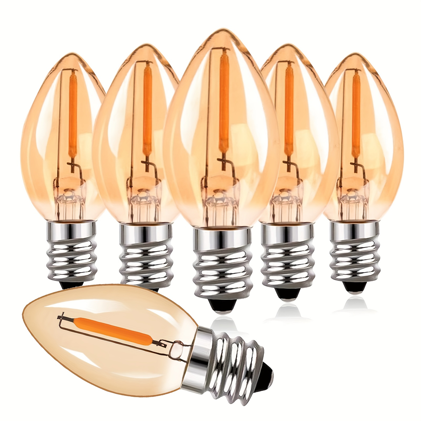  JZlamp LED Night Light Bulbs C7 Chandelier E14 Base