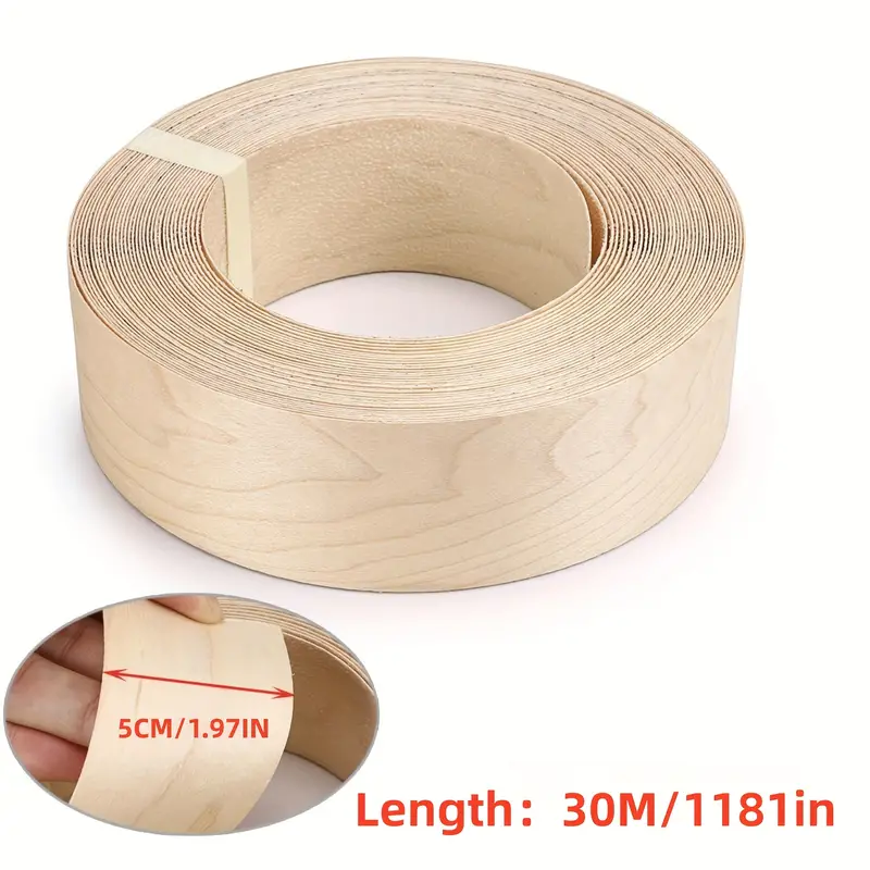 Birch Wood Veneer Wood Edge Tape With Hot Melt Adhesive - Temu