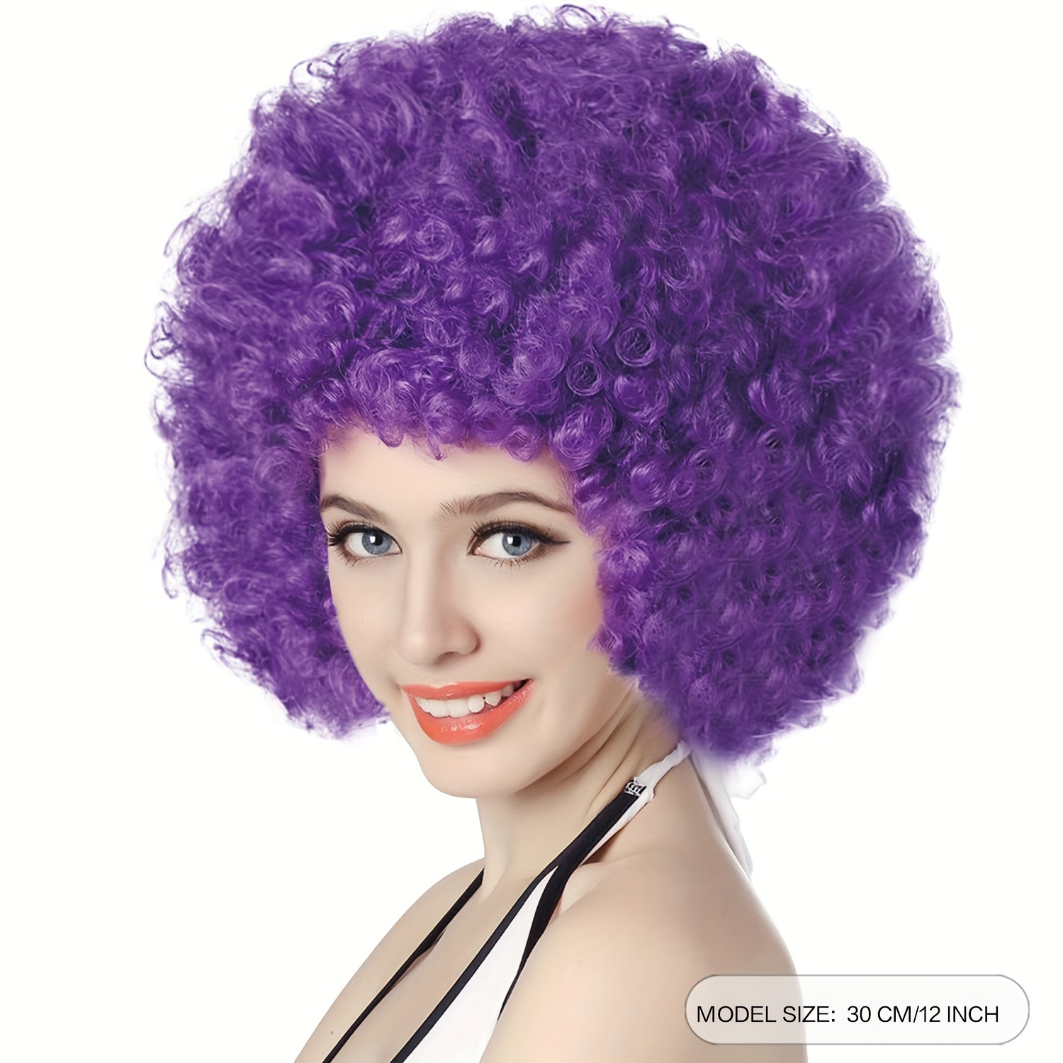 Purple afro shop wig