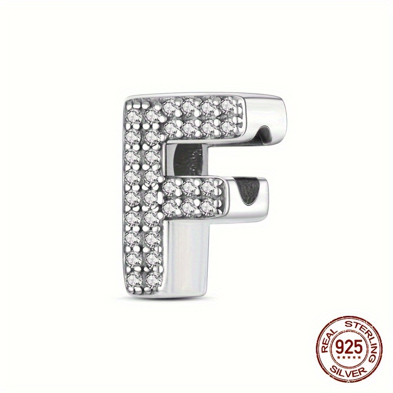 9mm Silver Letter T Charm