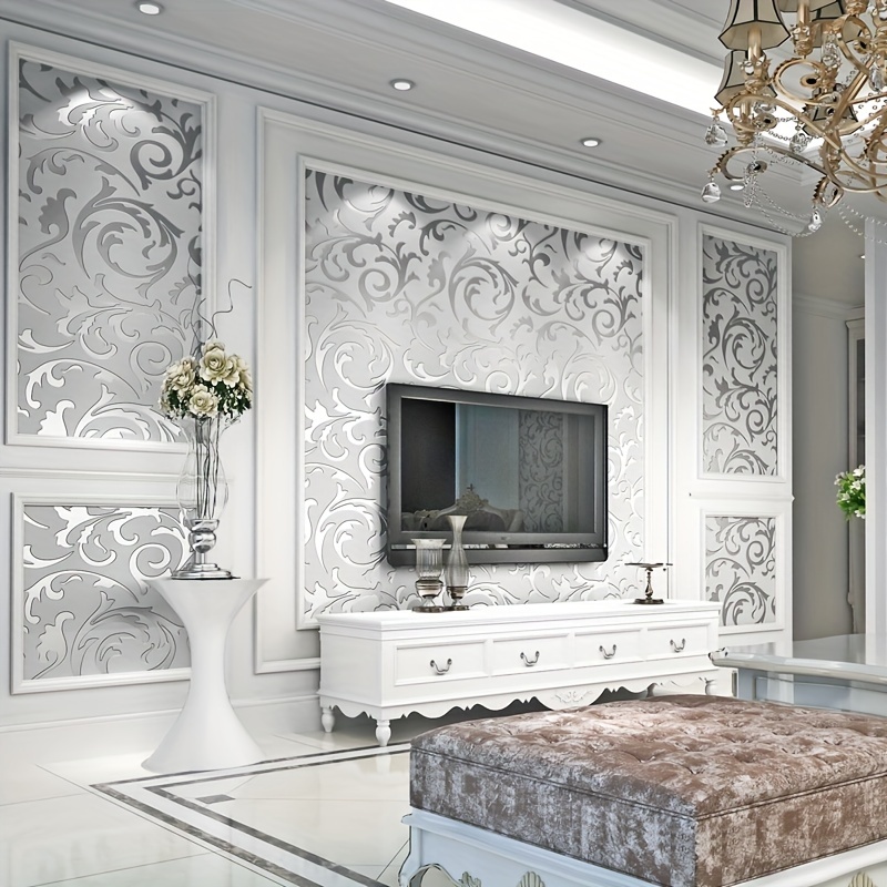  Papel pintado de mármol blanco 3D Línea de oro Mural Dormitorio  Sala de estar Fondo de pared Tela no tejida : Herramientas y Mejoras del  Hogar
