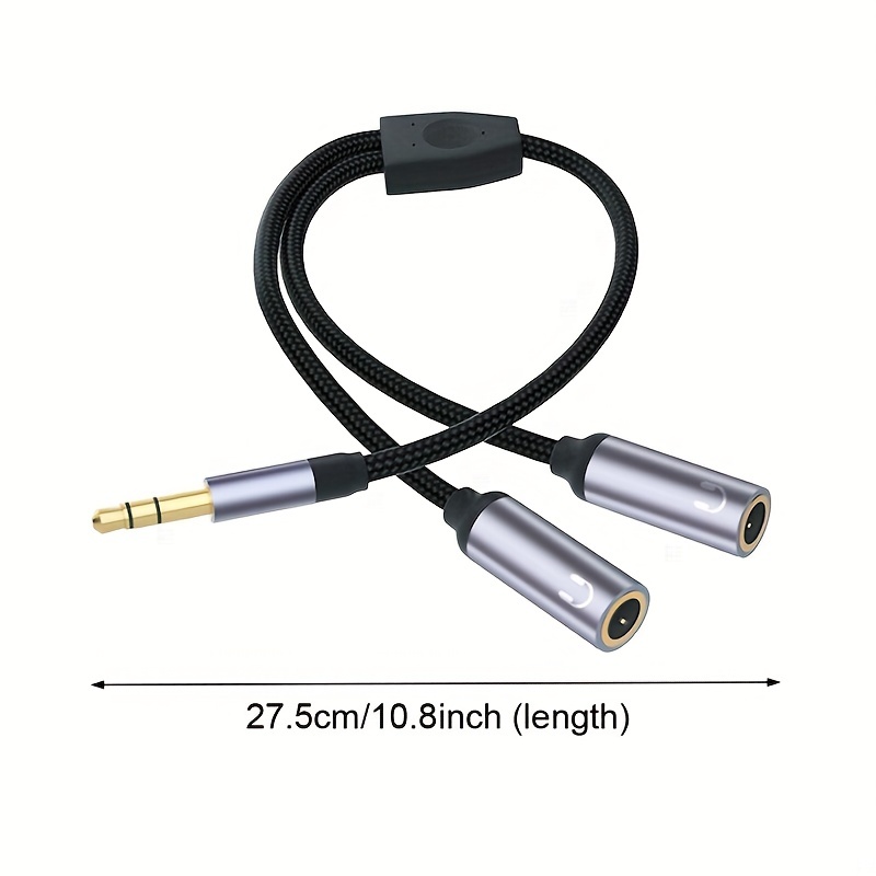 Y Splitter Aux Cable Extension Cord Gilded 3 5mm Jack Microphone Headset  Audio Splitter Cable 2 In 1 Male To Female Mic Headset 2 Adapter For  Computer Stereo Plug 3 5 Adapter Music Sharing - Electronics - Temu Canada