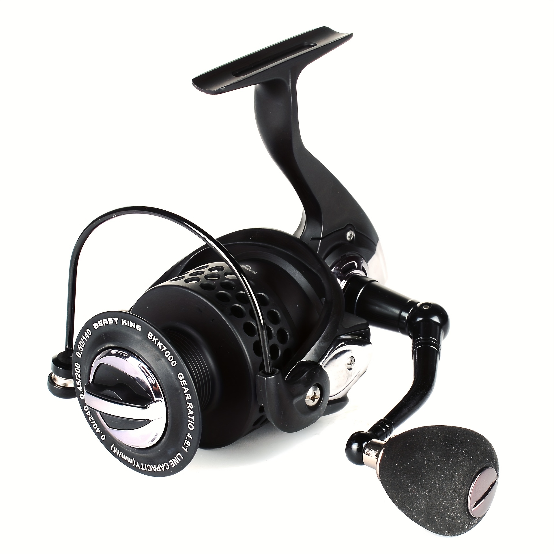 1000 7000 Series Black Metal Fishing Reel Eva Handle 13+1 Bb - Temu Canada