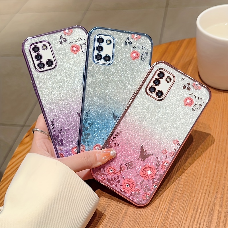 for Samsung A33 5G Case, Lovely Floral Pattern Women Girls Clear Design  Transparent Plastic Hard Back Case with TPU Bumper Protective Case Cover  for Samsung Galaxy A33 5G 6.4 inch,#2 Flower 