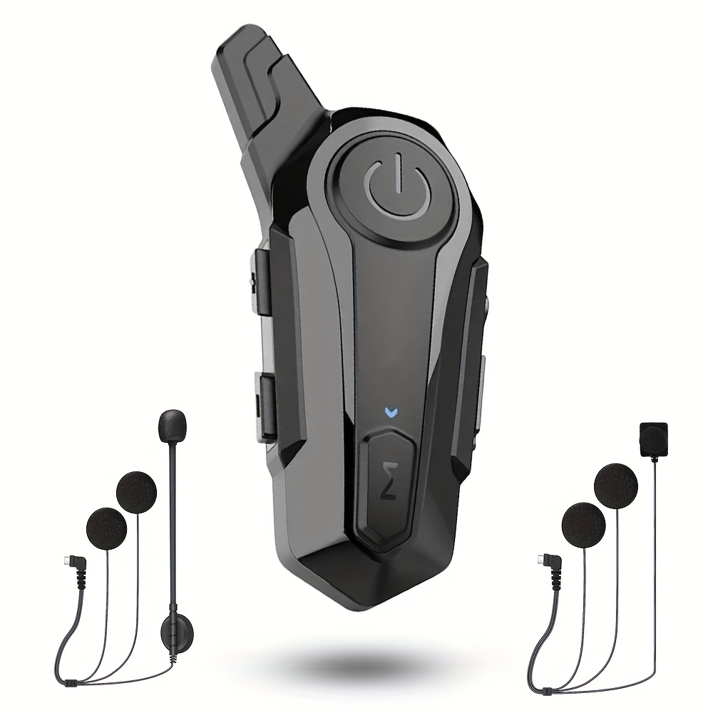 MAXTO Kit de sistemas de comunicación para casco de motocicleta,  auriculares Bluetooth, intercomunicador BT-S3, micrófono de radio  inalámbrico para
