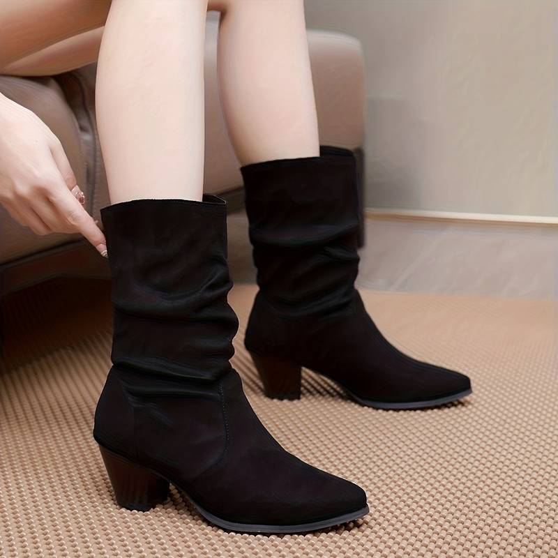 Bottines Femme à Lacets – Style Cowboy Ouest Avec Plateforme | Bottes D’automne-hiver En Simili Cuir | Taille 36 à 46, Confort Et Antidérapant