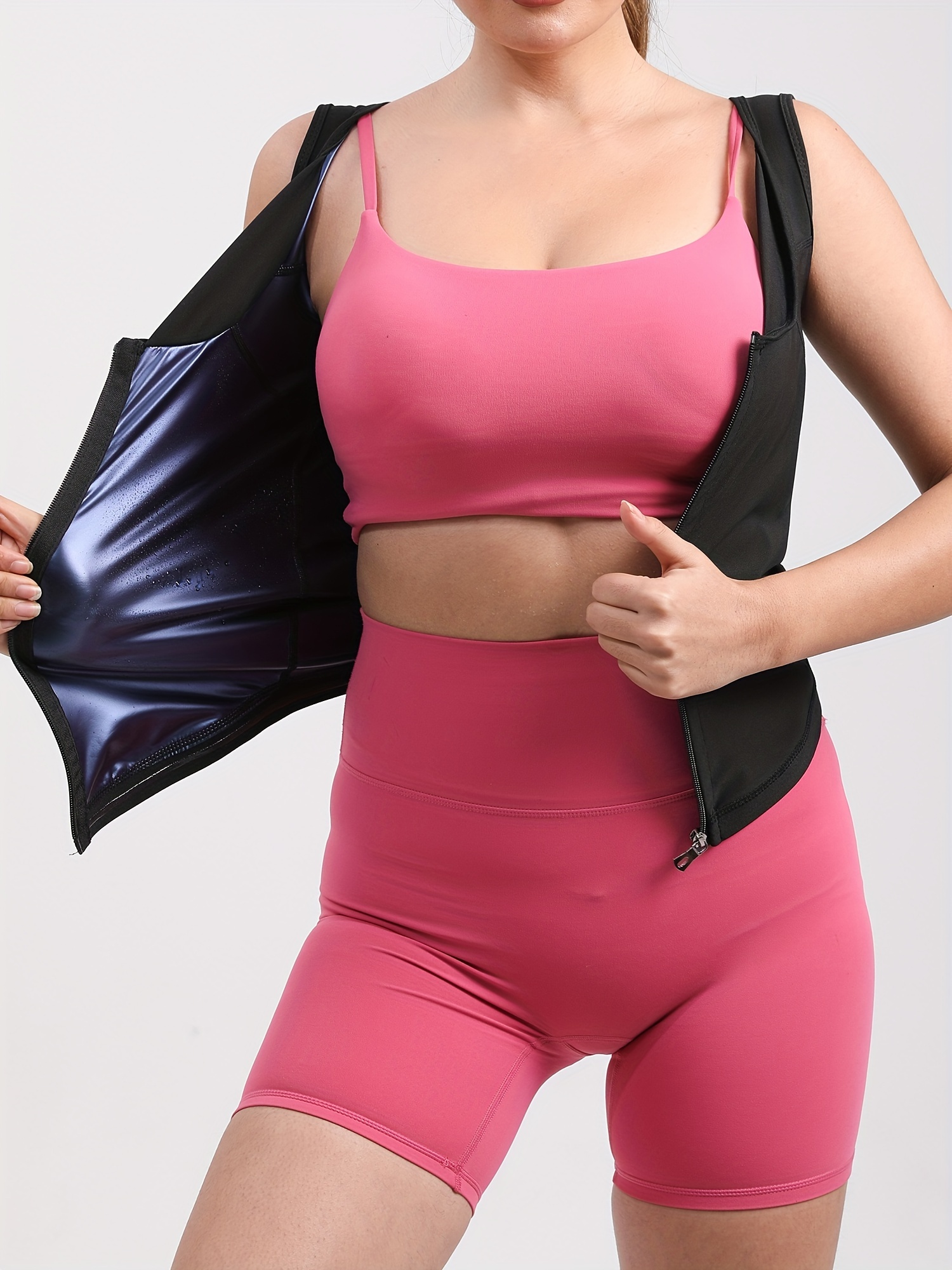Women Sauna Suit Sweat Shirt Slimming Vest Hot Top Jumpsuit - Temu