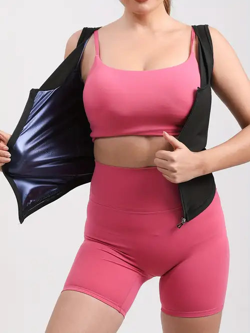 1pc Women's Sports Sweat Sauna Vest, Tight Body Shaper Tank Top
