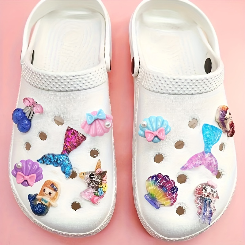 Cute Cartoon Mermaid Octopus Shell Shoe Charms For Diy Shoe Decoration  Women Girls Party Gifts - Temu Italy