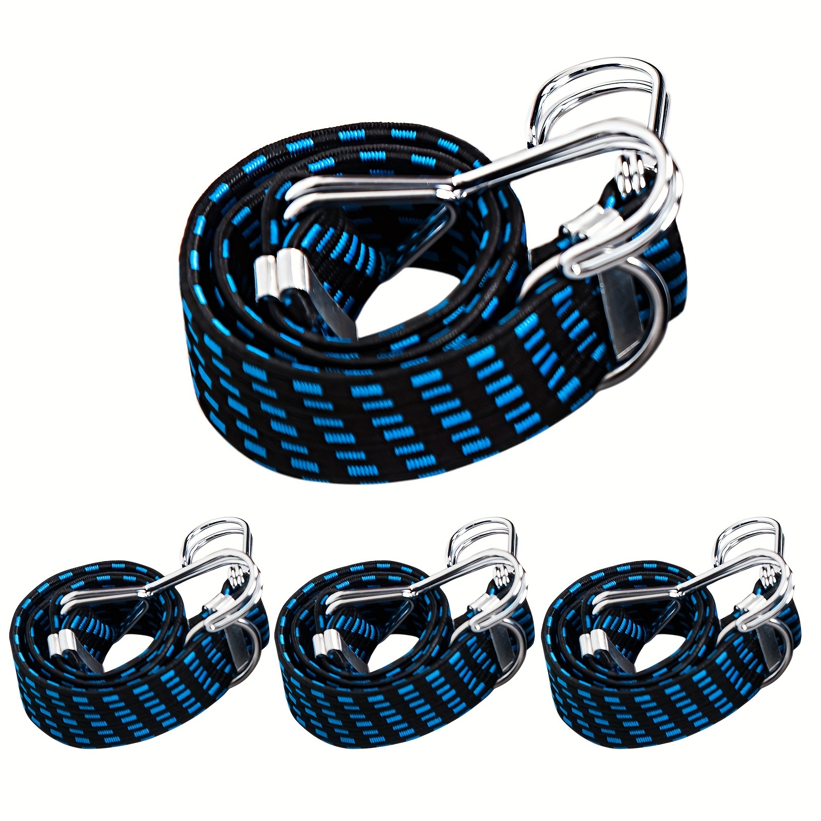 TWO 24 BUNGEE CORD HEAVY DUTY CARABINER STRONG HOOK STRAP ROPE CAR ROOF  LUGGAGE