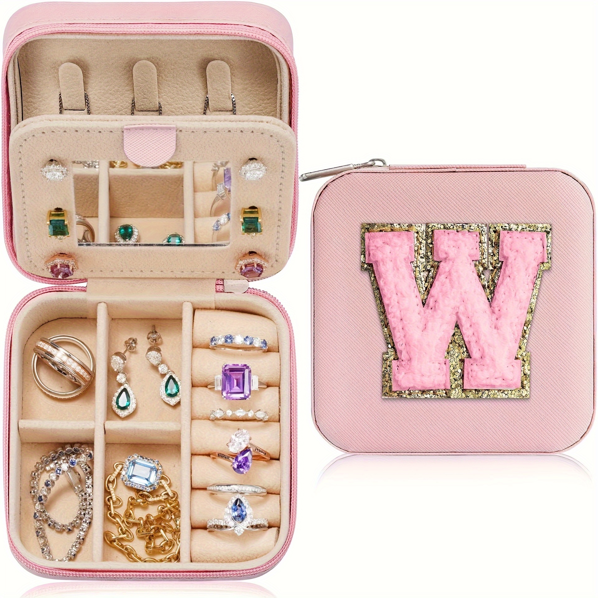 Unique Jewelry Box With Mirror Small Capacity Watch Earrings