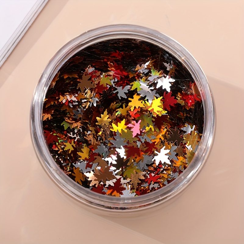 Maple Leaves Glitter Sequins Mix Size Epoxy Resin Filling - Temu