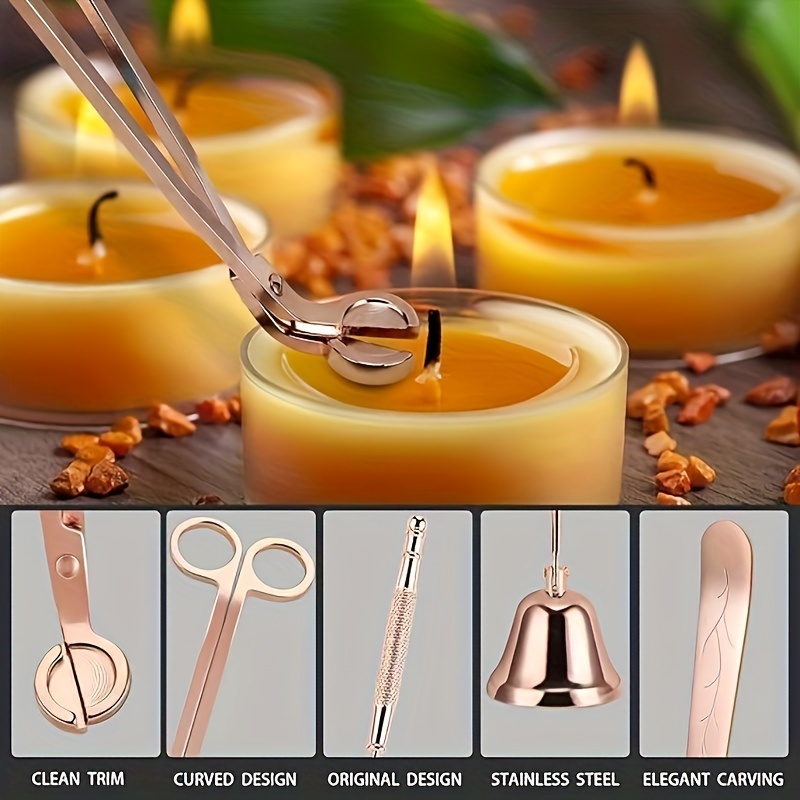 3 in 1 Candle Accessory Set Wick Flame Tray Candle Wick Dipper Candle Tools  for