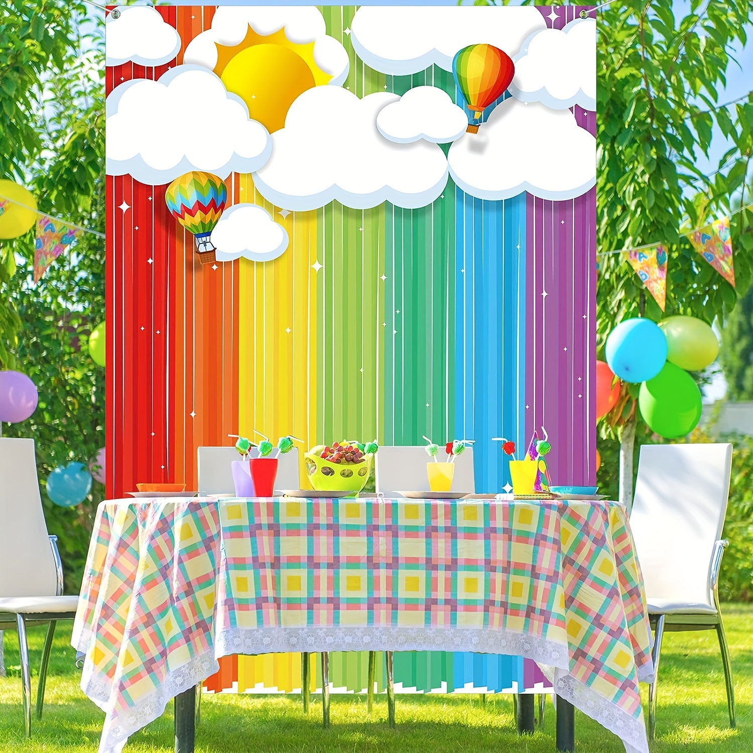 Rainbow Birthday Decorations Rainbow Theme Birthday Party -   Rainbow  birthday, Rainbow party decorations, Rainbow birthday decorations