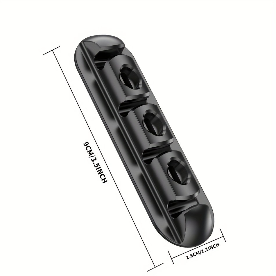 3PCS 4 Holes Magnetic Suction Head Cable Organizer Holder