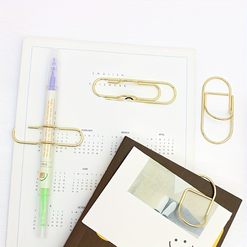 Yyeselk Metal Pen Clips, Multi Function Pen Holder Clips Bookmarks for  Notebooks, Paper Clip Stationery Tool 
