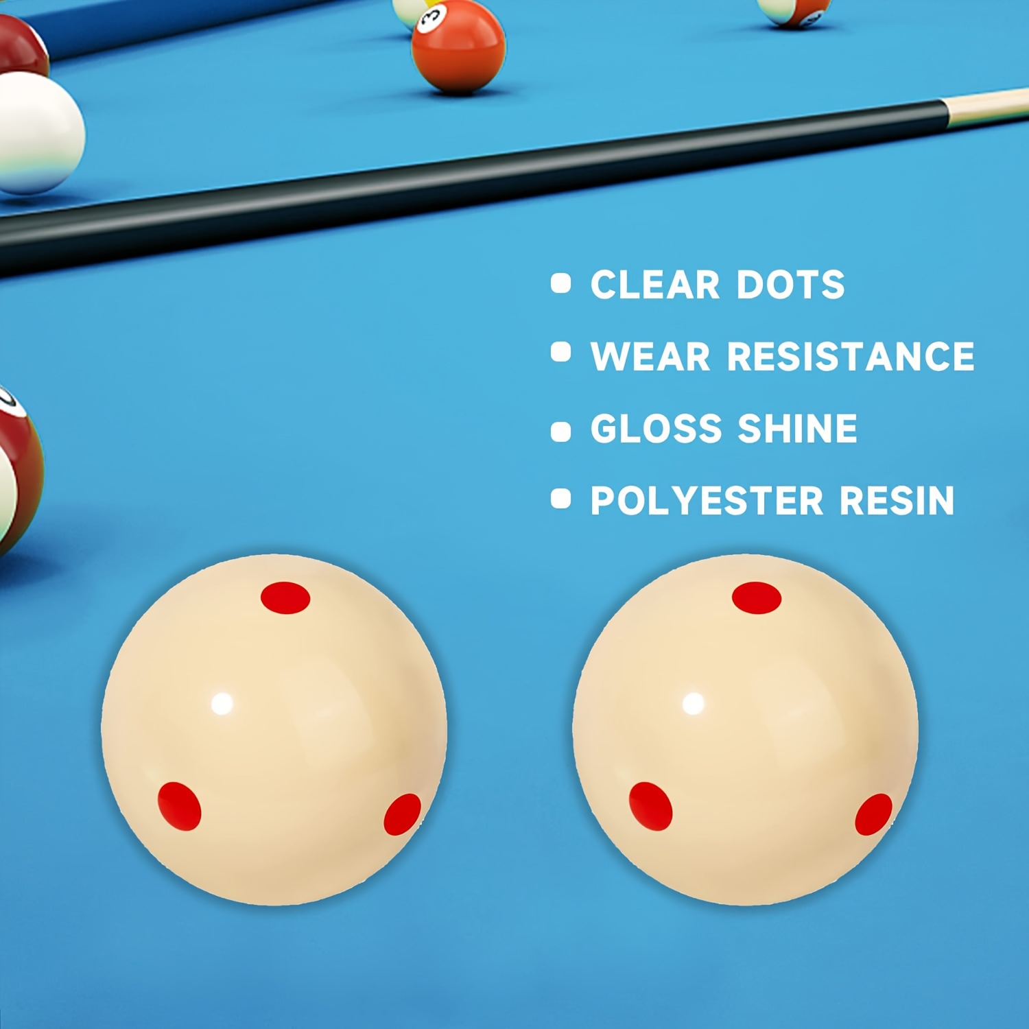 clear pool balls