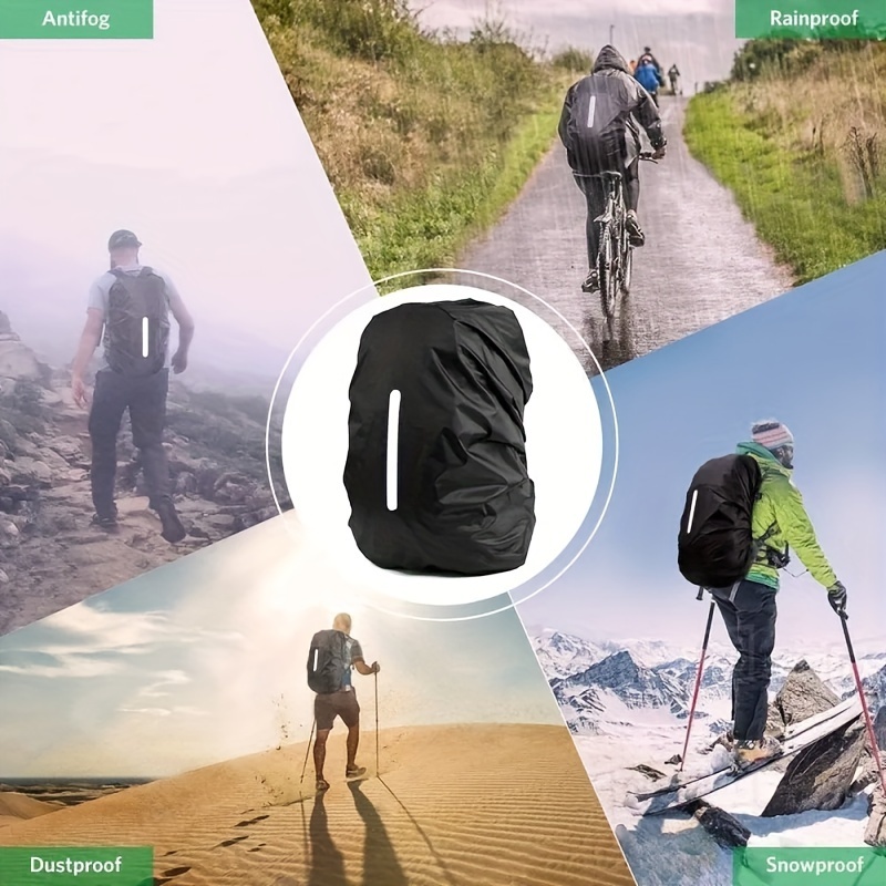 NUMJAW Funda impermeable para mochila (10-75 L) con tira reflectante, 100%  impermeable, ultraligera, para senderismo, ciclismo, camping, al aire