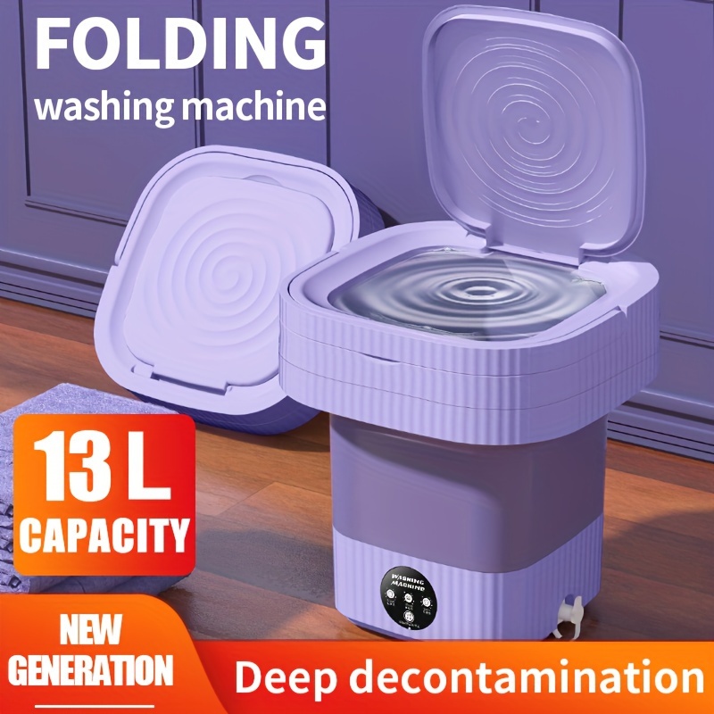 1pc Portable Folding Washing Machine - Tragbare Waschmaschine,  Mini-Waschmaschine, Perfekt Für Camping, Wohnmobil, Reisen, Heimgebrauch,  Waschen Von