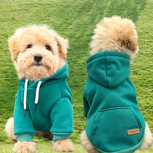 new dog hoodie pet sweatshirt with pocket in the back for small dogs