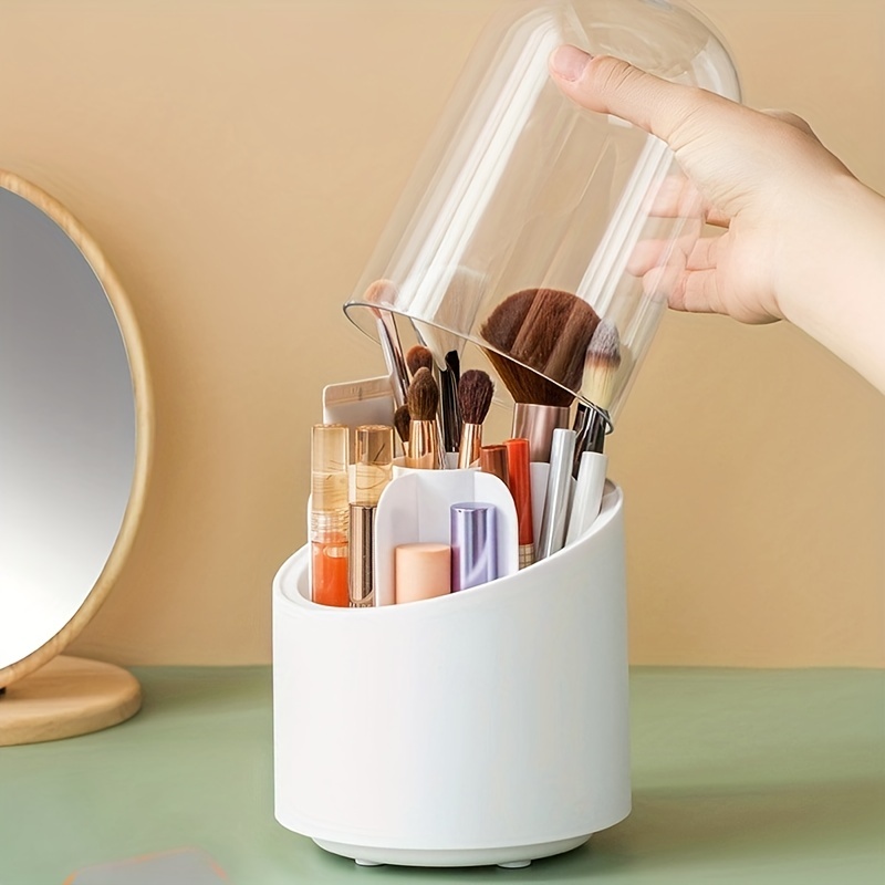 Desktop Makeup Organizer, Cosmetic Storage Box, 360 Rotating, Brush Holder,  Lipstick, Eyeshadow, Skincare Organizer - AliExpress